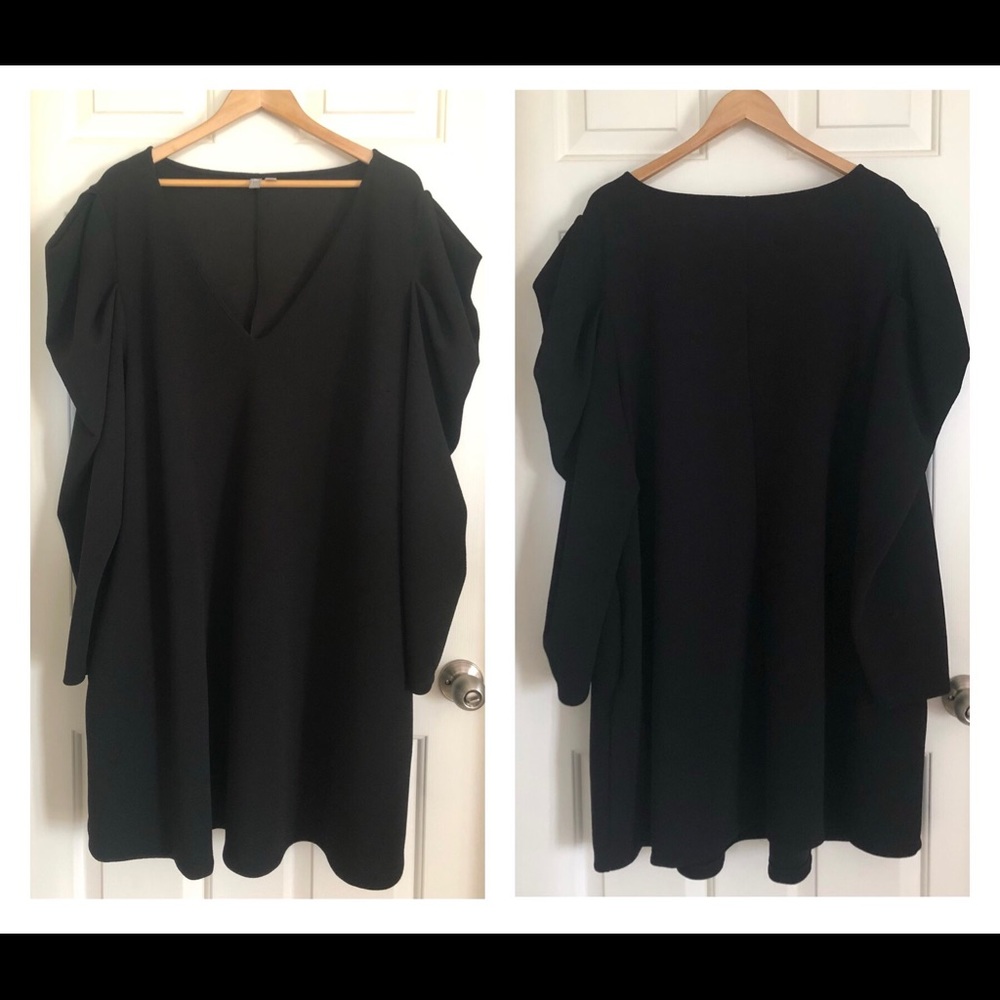 ASOS Design v-neck pleat shoulder dress - Picture 4 of 14